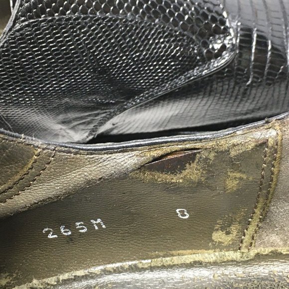 Mezlan Oxfords Shoes Size 8 Black Full Lizard